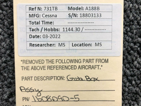 1608090-5 Cessna A188B Gate Box Assembly BAS Part Sales | Airplane Parts