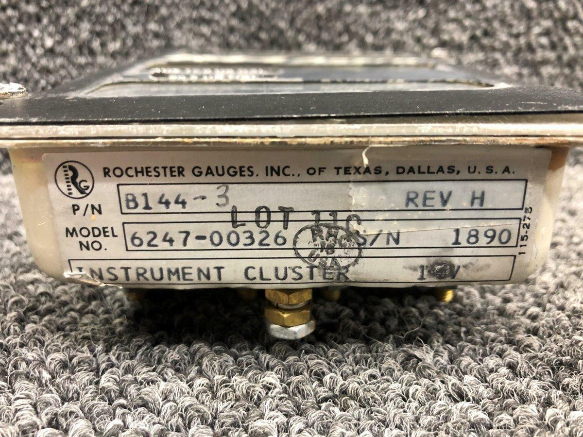 Rochester B144-3 Rochester 6247-00326 Engine Gauge Cluster W/ Probes Volts 14
