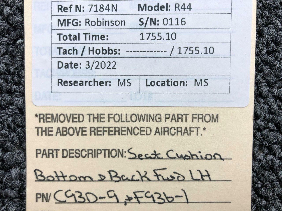 Robinson C930-9 / F936-1 Robinson R44 Seat Cushion Co-Pilot