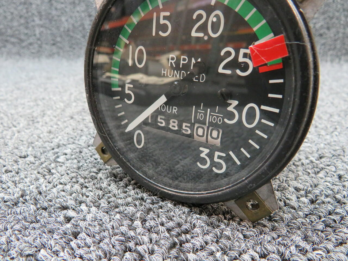 Rockwell 855004-503 Rockwell 112A RPM Tachometer Indicator Hours 1585