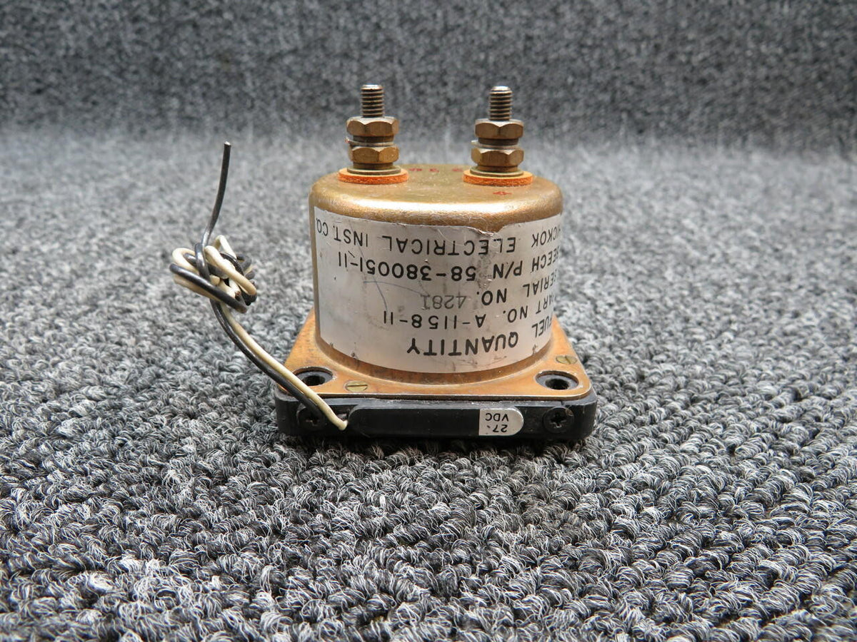 A-1158-11 Hickok / Beechcraft Fuel Quantity Indicator, Lighted (Volts: 27) BAS Part Sales | Airplane Parts