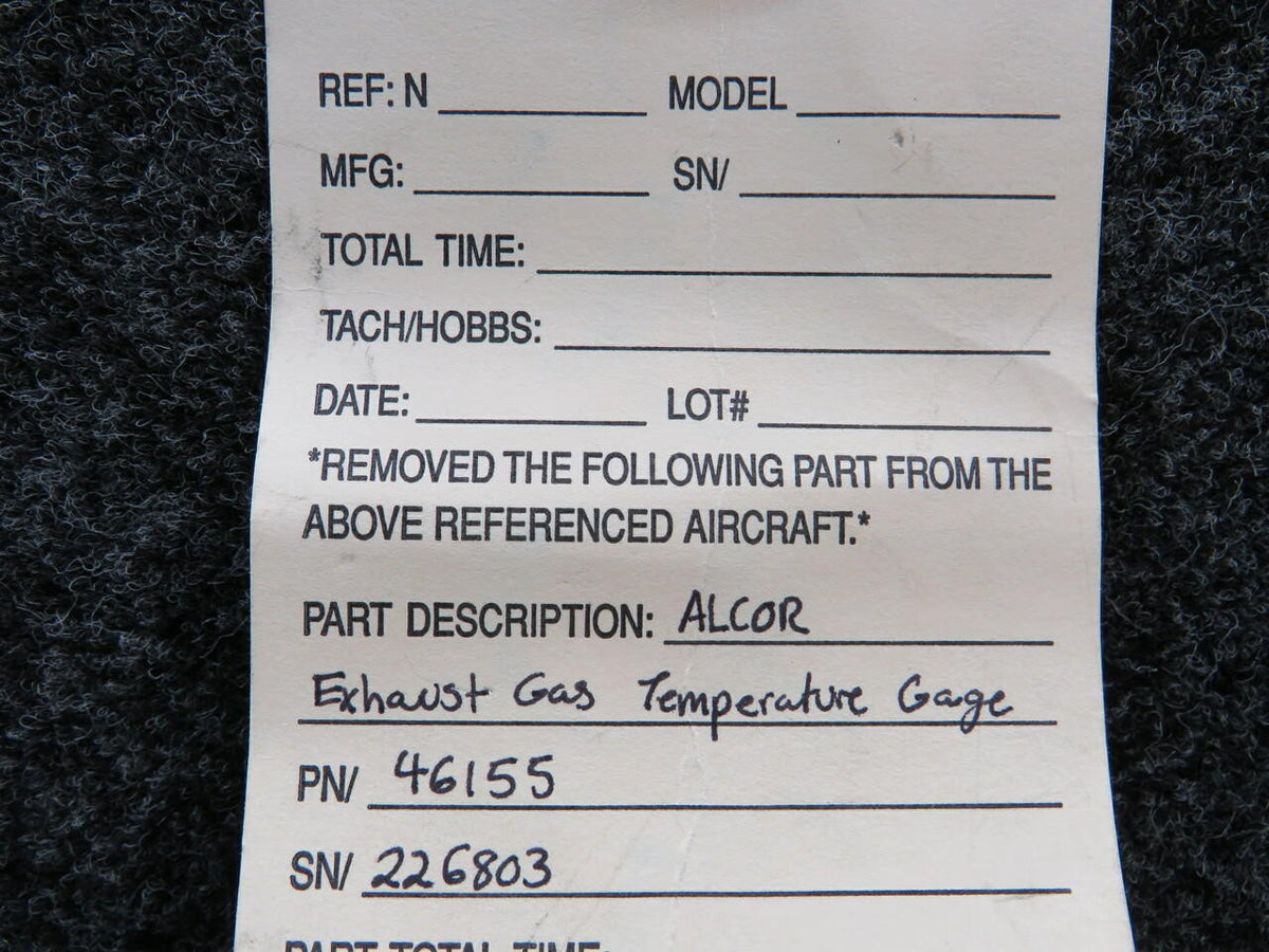 Alcor Inc 46155 Alcor Exhaust Gas Temperature Gauge