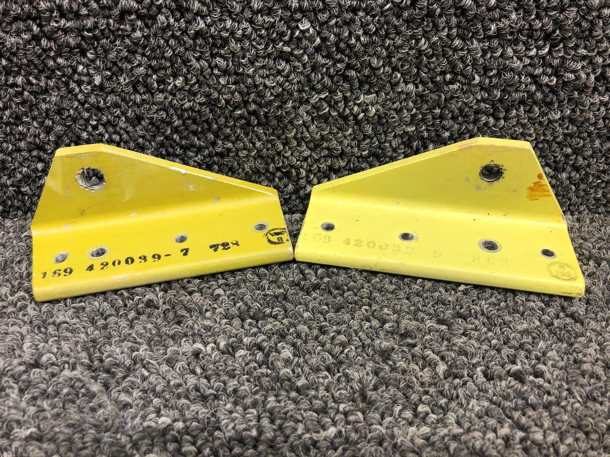 169-820036-5 / 169-820036-15 Beechcraft C24R Nose Gear Actuator Bracket Set BAS Part Sales | Airplane Parts