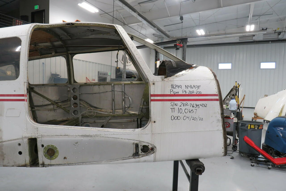 Piper Aircraft Parts Piper PA28R-200 Fuselage Assy W/ Airworthiness, BOS, Data Tag, and Log Books
