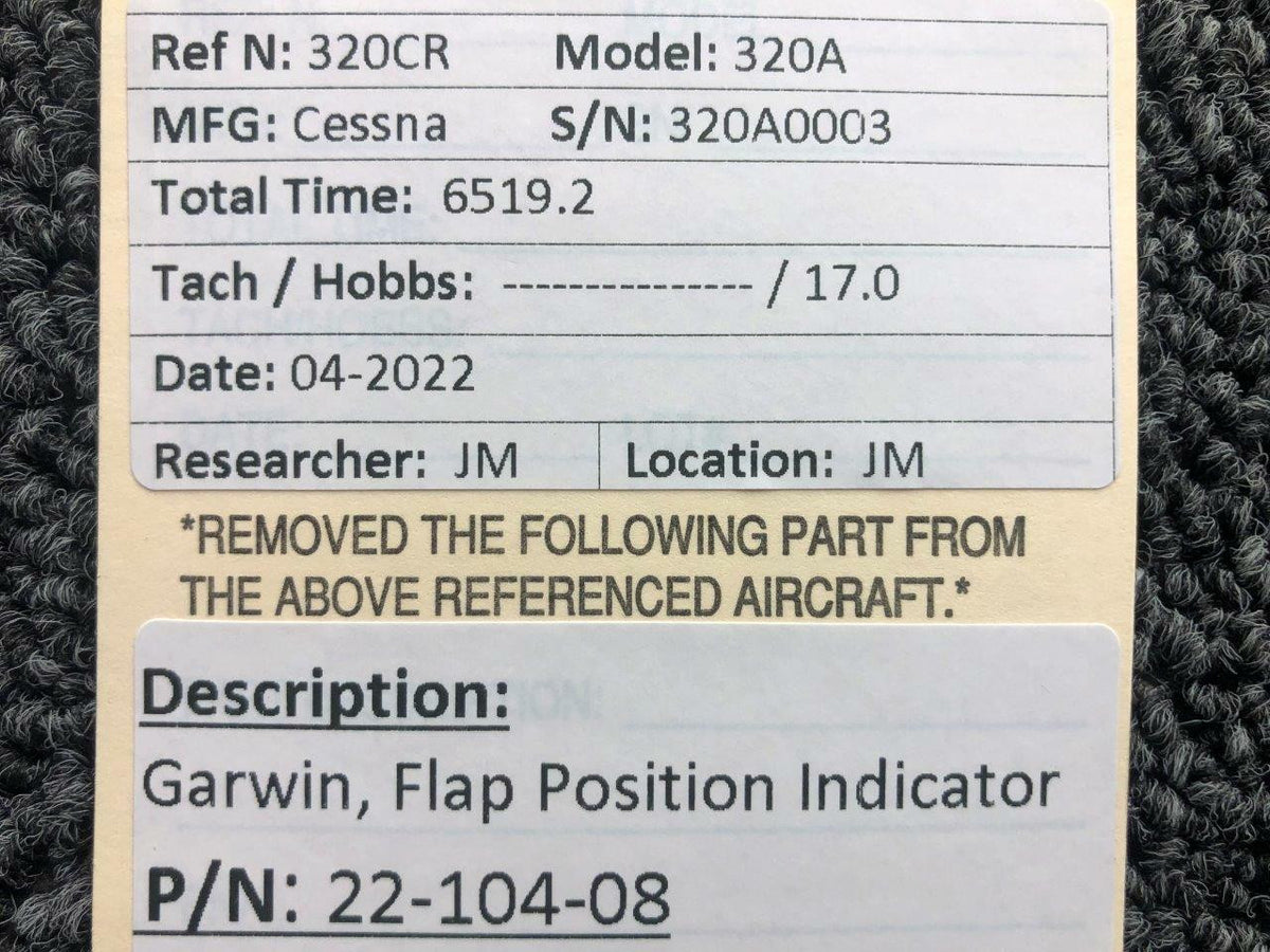 GARWIN 22-104-08 Garwin Flap Position Indicator