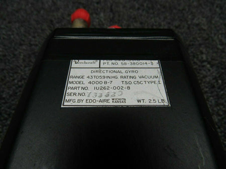 Edo-Aire 1U262-002-8 M/N 4000B-7 Edo-Aire / Beechcraft Directional Gyro Indicator