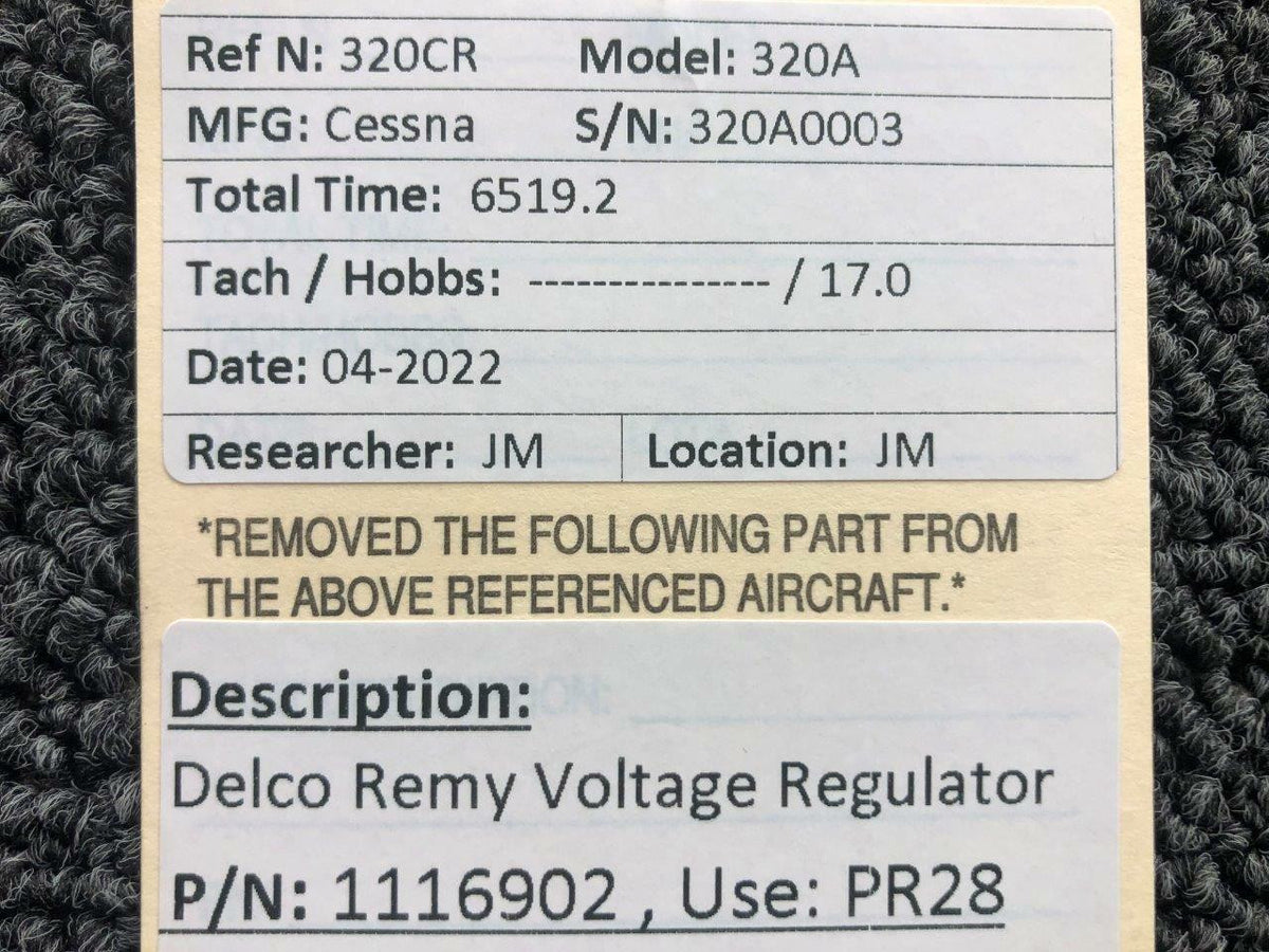 Delco Remy 1116902 USE PR28 Delco Remy Voltage Regulator