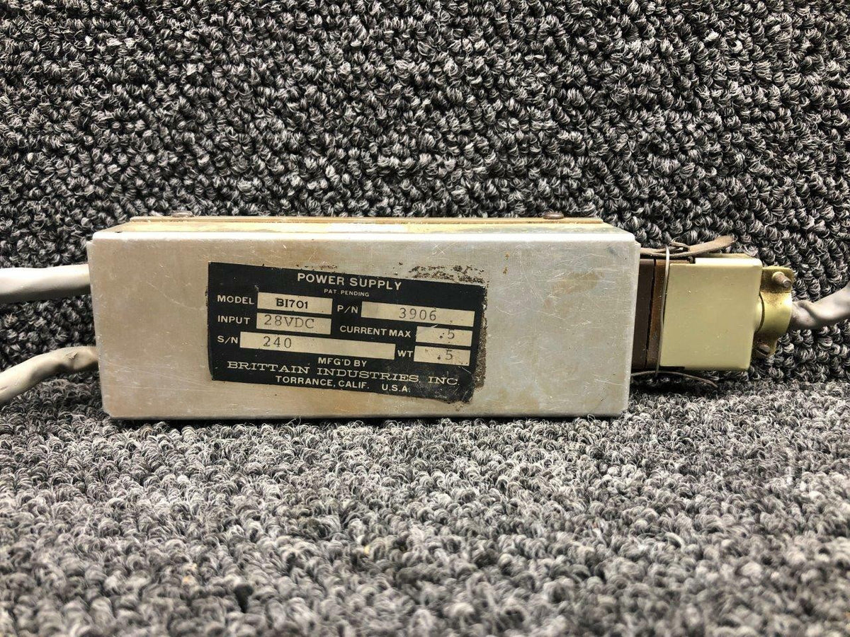 3906 (M/N: B1701) Brittain Industries Power Supply Assembly (Volts: 28) BAS Part Sales | Airplane Parts