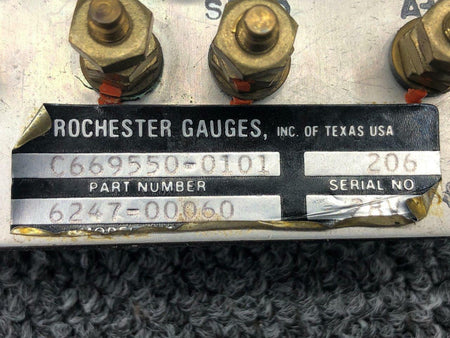 C669550-0101 Rochester 6247-00060 Dual Fuel Level Indicator (Volts: 28) BAS Part Sales | Airplane Parts