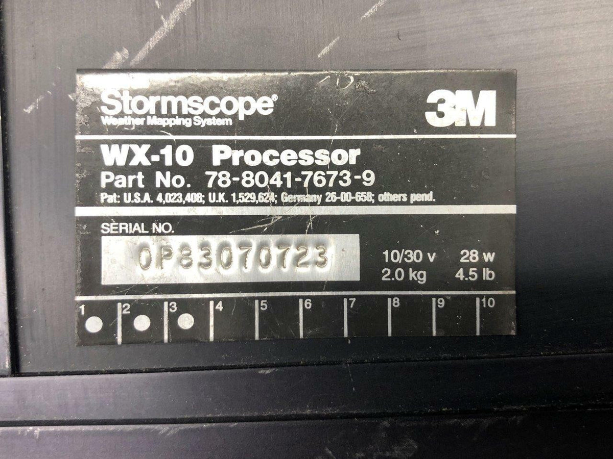 Ryan 78-8041-7673-9 Ryan Stormscope WX-10 Processor W/ Tray Volts 10/30