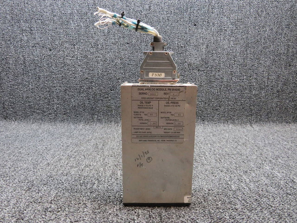 9A4040 Transicoil Oil Temperature, Pressure Indicator, Lighted (28V)