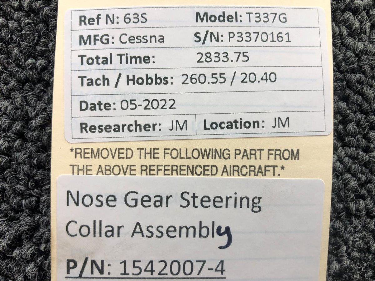 1542007-4 Cessna T337G Nose Gear Steering Collar Assembly BAS Part Sales | Airplane Parts