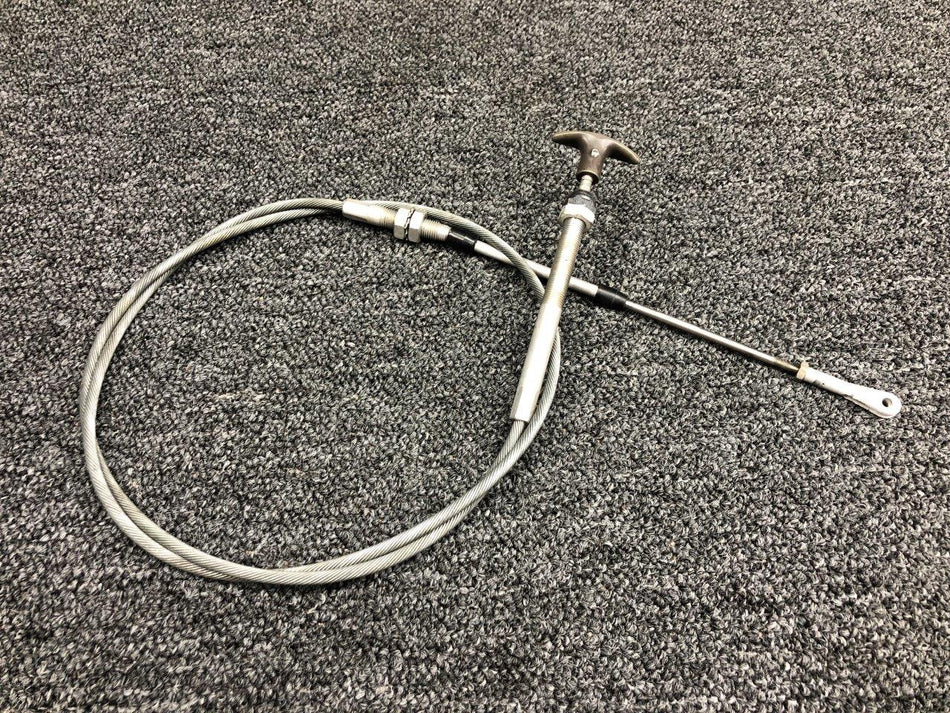 565-709-1 Cessna T337G Forward Pressurization Control Cable (Length: 63-1/2") BAS Part Sales | Airplane Parts