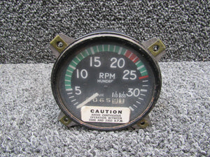 550828 Stewart Warner Mechanical Recording Tachometer Indicator (Hours: 65.91)