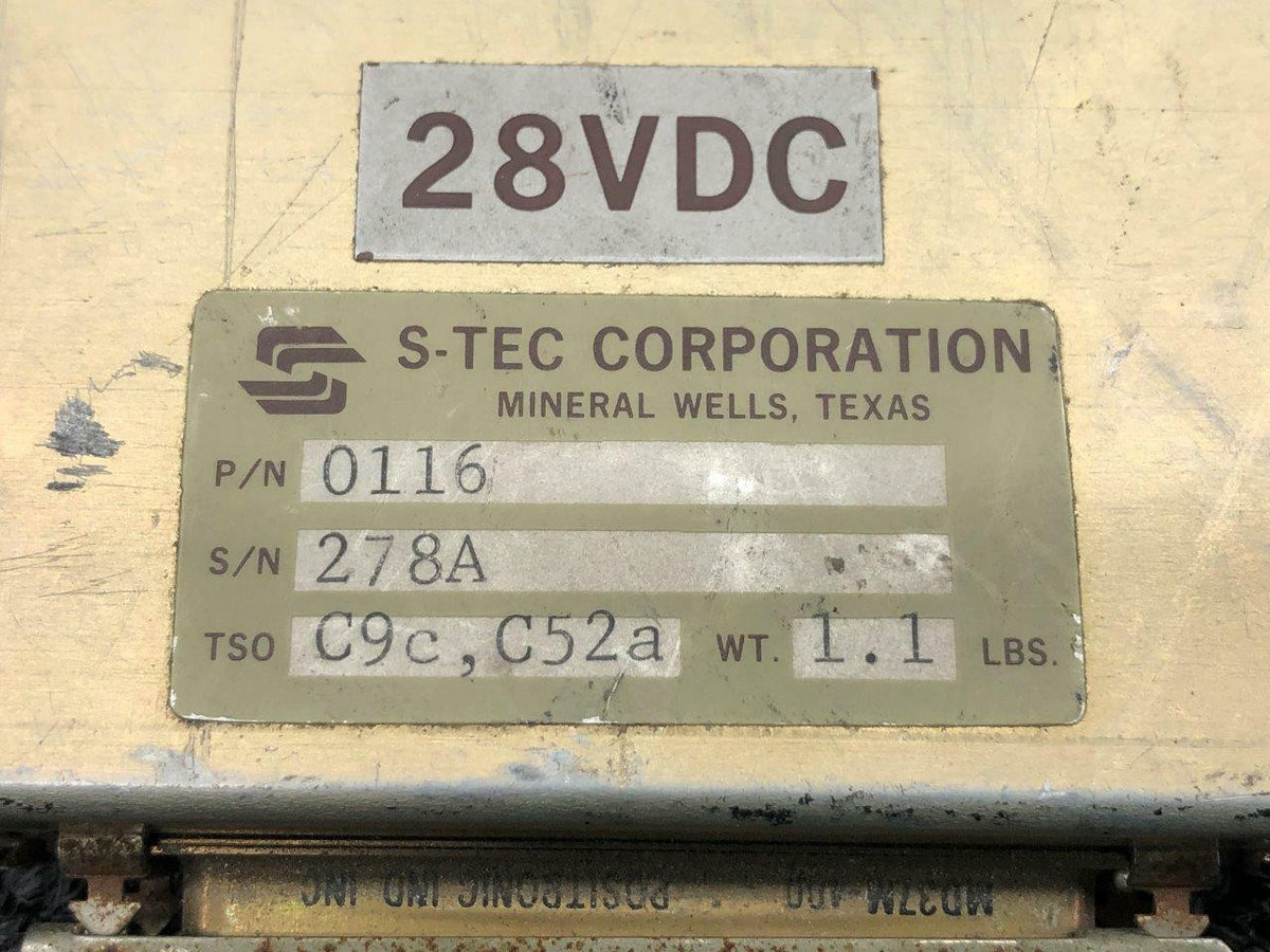 S-Tec 0116 S-Tec Pilot Stabilization System Volts 28 CORE