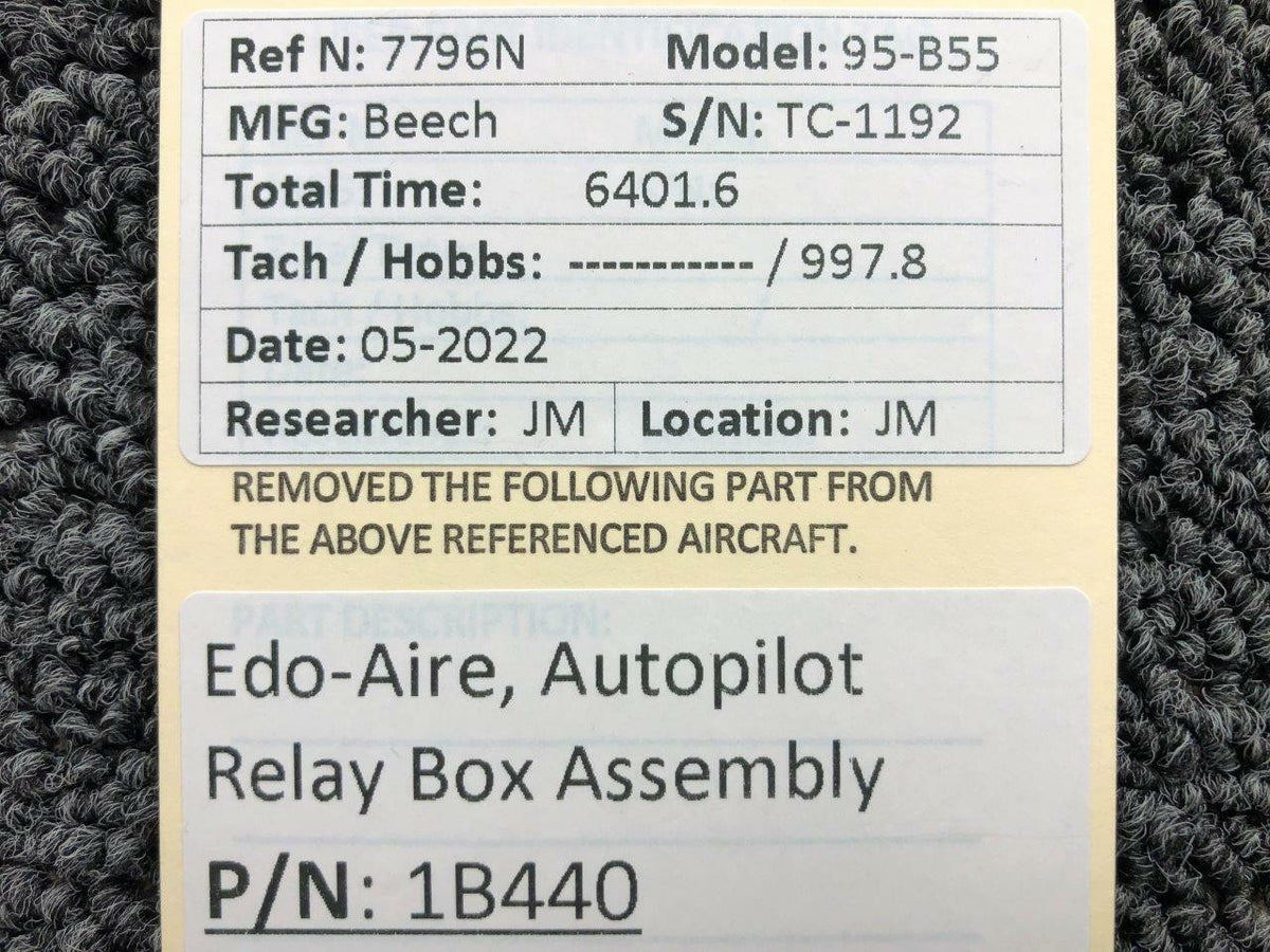 Edo-Aire 1B440 Edo-Aire Autopilot Relay Box Assembly