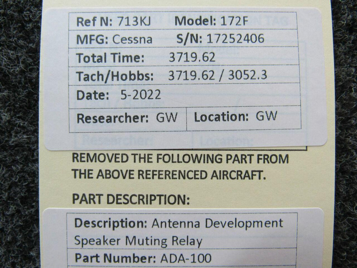 Antenna Development ADA-100 Antenna Development Speaker Muting Relay