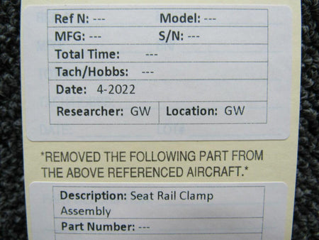 Does Not Apply Seat Rail Clamp and Ring Assembly M22