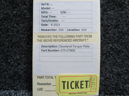 075-07800 Cleveland Torque Plate Assembly (M22) BAS Part Sales | Airplane Parts