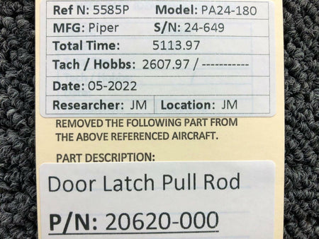 Piper Aircraft Parts 20620-000 Piper PA24-180 Door Latch Pull Rod