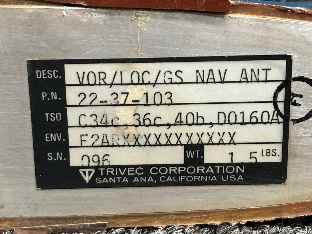 Trivec 22-37-103 Trivec Corp VOR / LOC / GS / Navigation Antenna