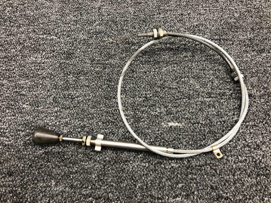 640257-021 Mooney M20K Cabin Air Control Cable Assembly (Length: 47-1/4")