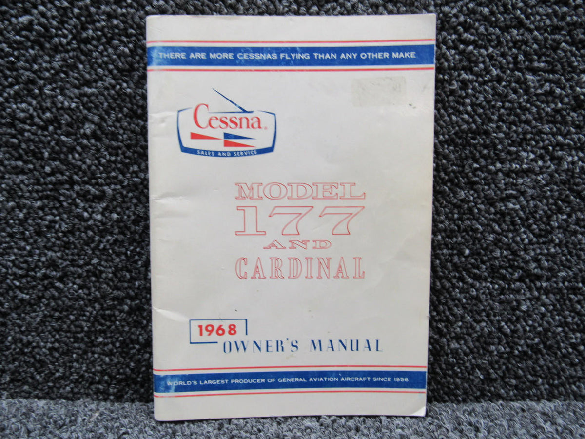 Cessna Aircraft Parts D519-13 1968 Cessna 177 and Cardinal Owners Handbook