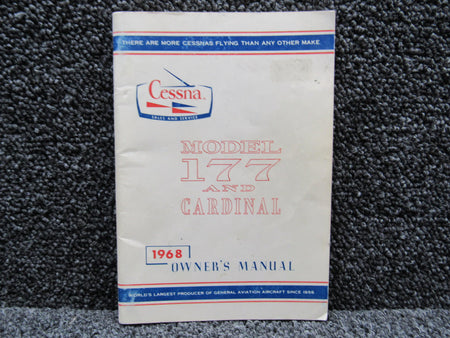 Cessna Aircraft Parts D519-13 1968 Cessna 177 and Cardinal Owners Handbook