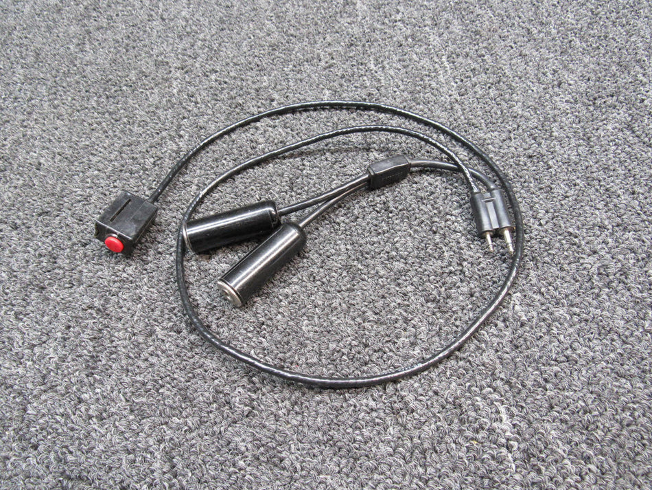 Sigtronics Double Headset Y Adapter W/ Push to Talk Button