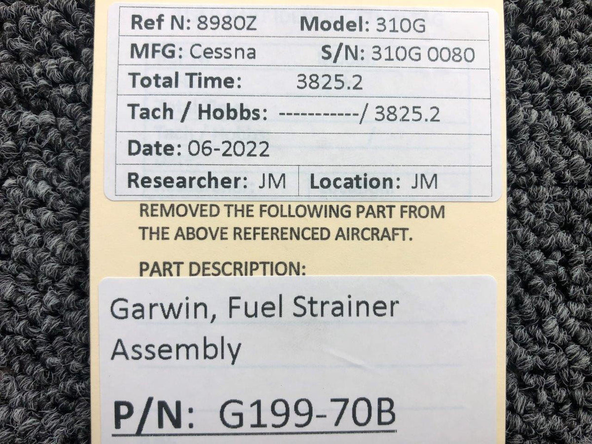 Garwin G199-70B Garwin Fuel Strainer Assembly