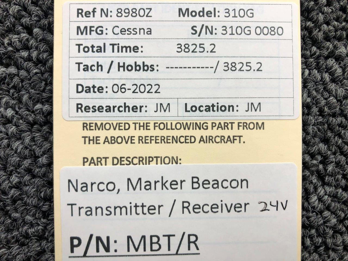 MBT/R Narco Marker Beacon Transmitter / Receiver BAS Part Sales | Airplane Parts