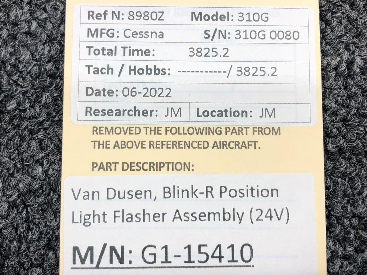 Van Dusen G1-15410 Van Dusen Blink-R Position Light Flasher Assembly Volts 24