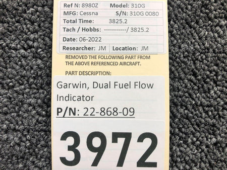 Garwin 22-868-09 Garwin Dual Fuel Flow Indicator
