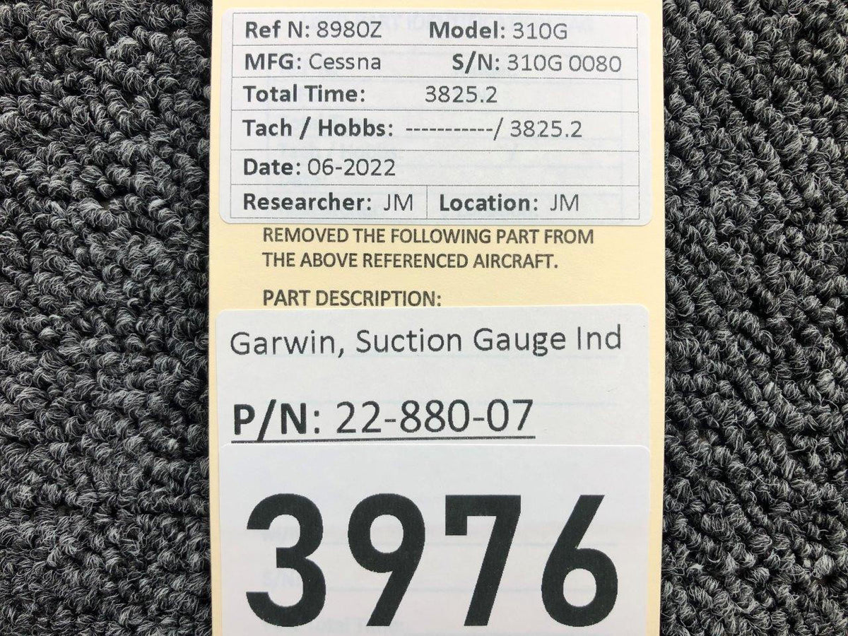 Garwin 22-880-07 Garwin Suction Gauge Indicator