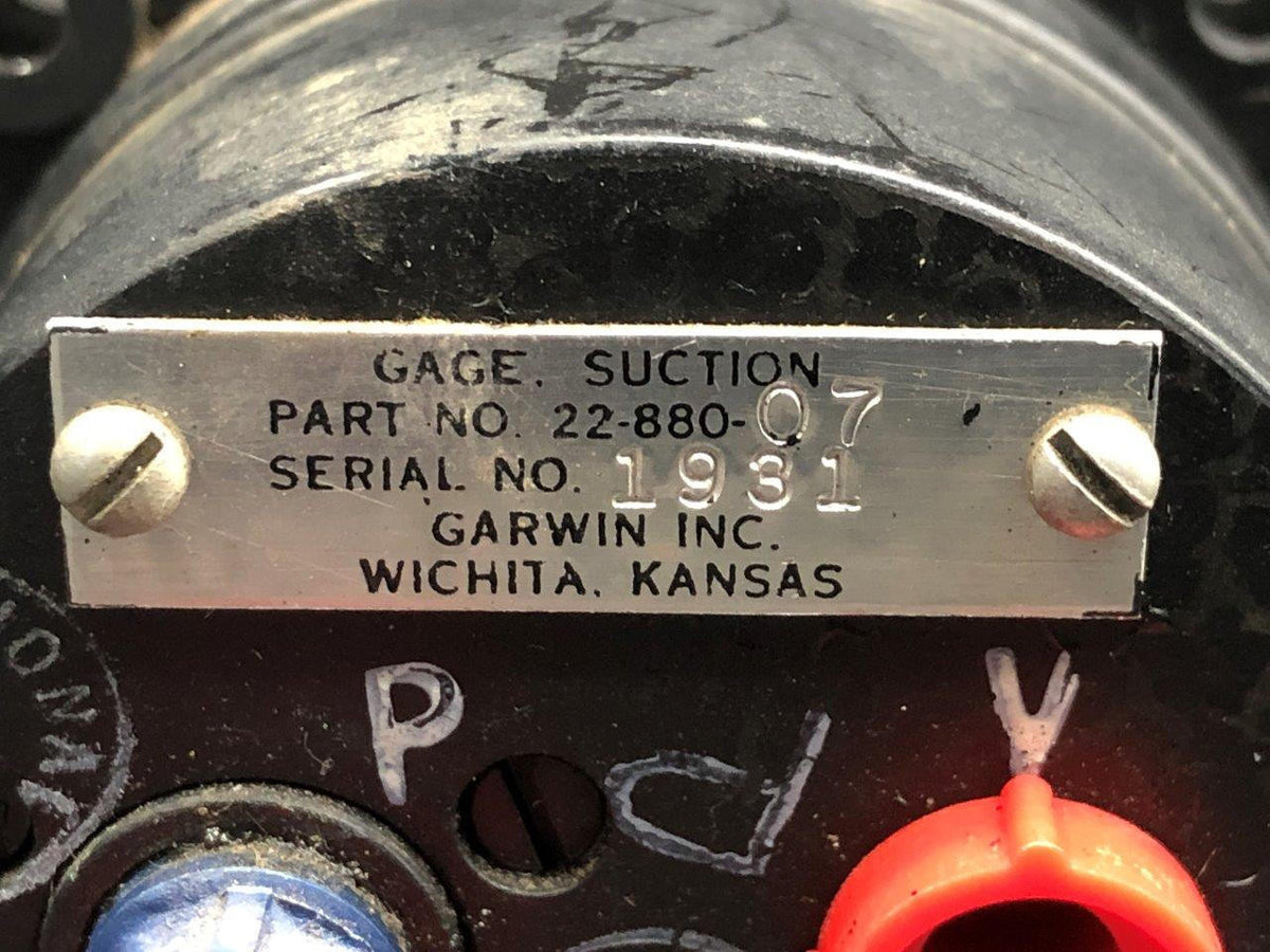 Garwin 22-880-07 Garwin Suction Gauge Indicator