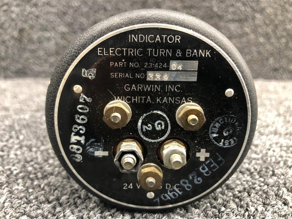23-424-04 Garwin Electric Turn & Bank Indicator (Volts: 24) BAS Part Sales | Airplane Parts