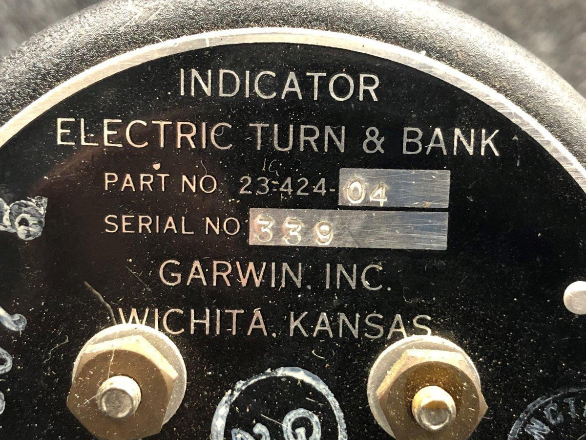Garwin 23-424-04 Garwin Electric Turn and Bank Indicator Volts 24
