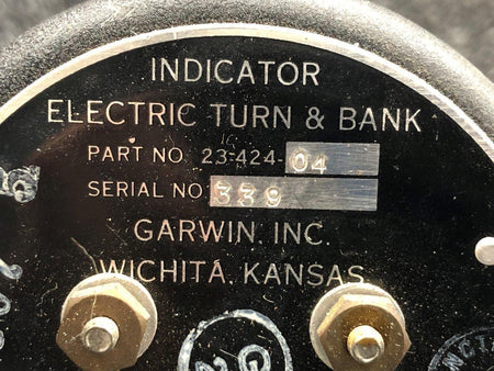 Garwin 23-424-04 Garwin Electric Turn and Bank Indicator Volts 24
