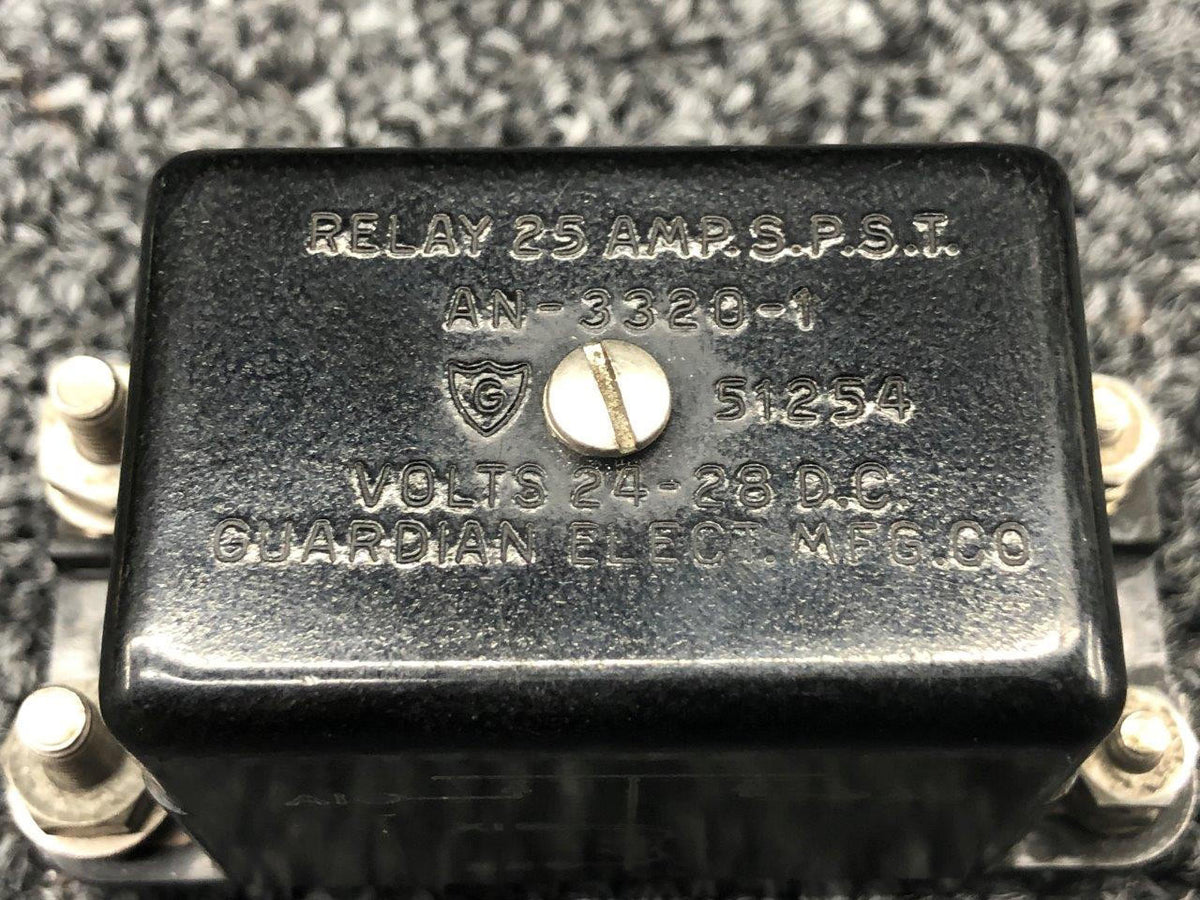 Guardian Electric AN-3320-1 Guardian Electric Relay Volts 24-28, Amps 25