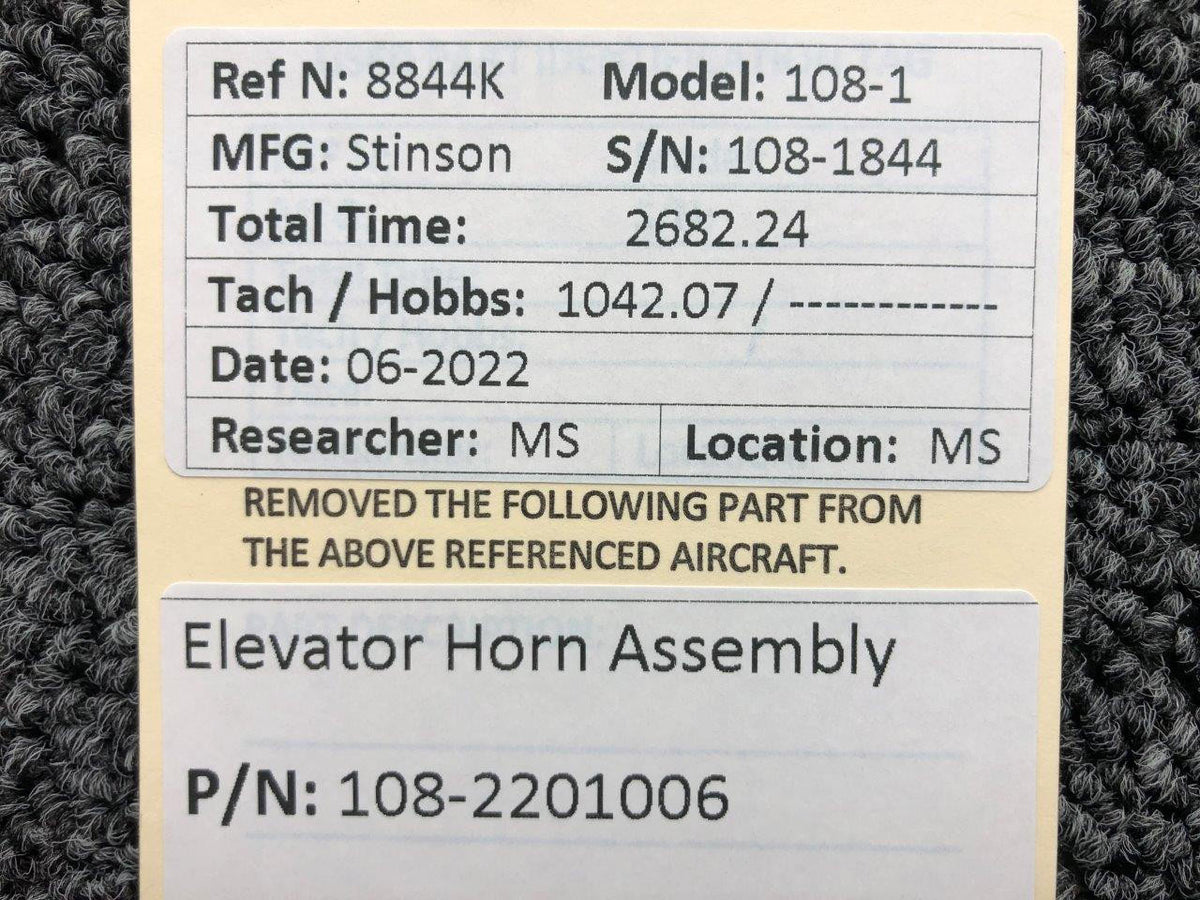Stinson 108-2201006 Stinson 108-1 Elevator Horn Assembly