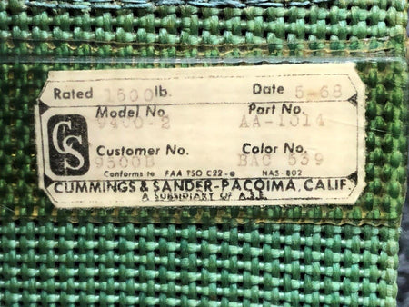 Cummings and Sander 9400-2 Cummings and Sander Lap Belt Assembly