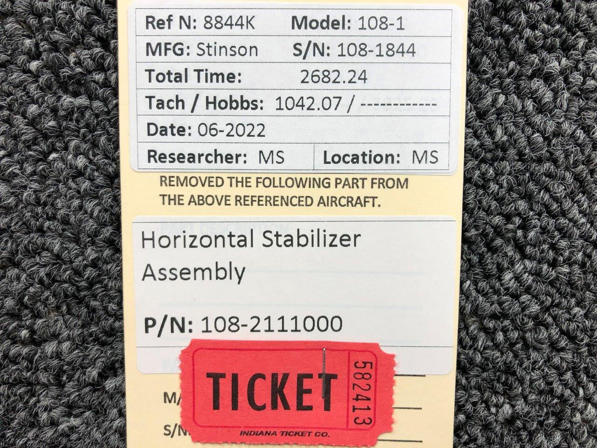 Stinson 108-2111000 Stinson 108-1 Horizontal Stabilizer Assembly