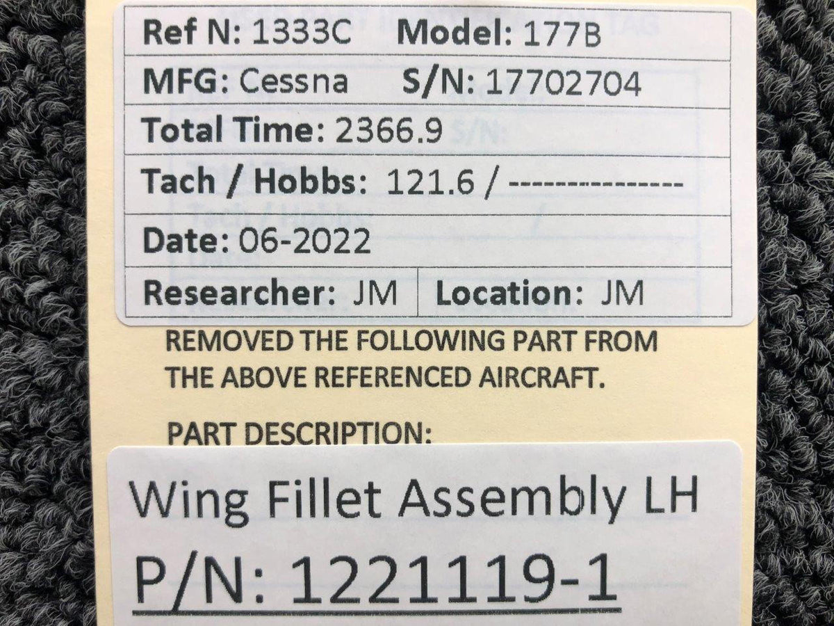 Cessna Aircraft Parts 1221119-1 Cessna 177B Wing Fillet Assembly LH
