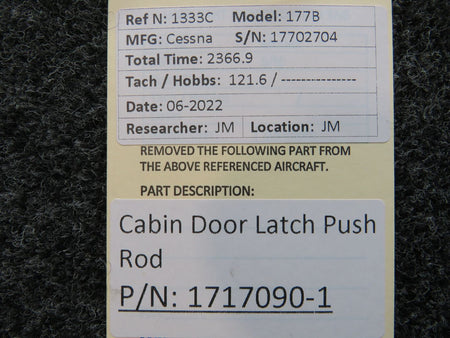 1717090-1 Cessna 177B Cabin Door Latch Push Rod BAS Part Sales | Airplane Parts