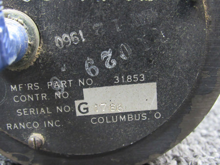 31853  Ranco Manifold Pressure Indicator BAS Part Sales | Airplane Parts