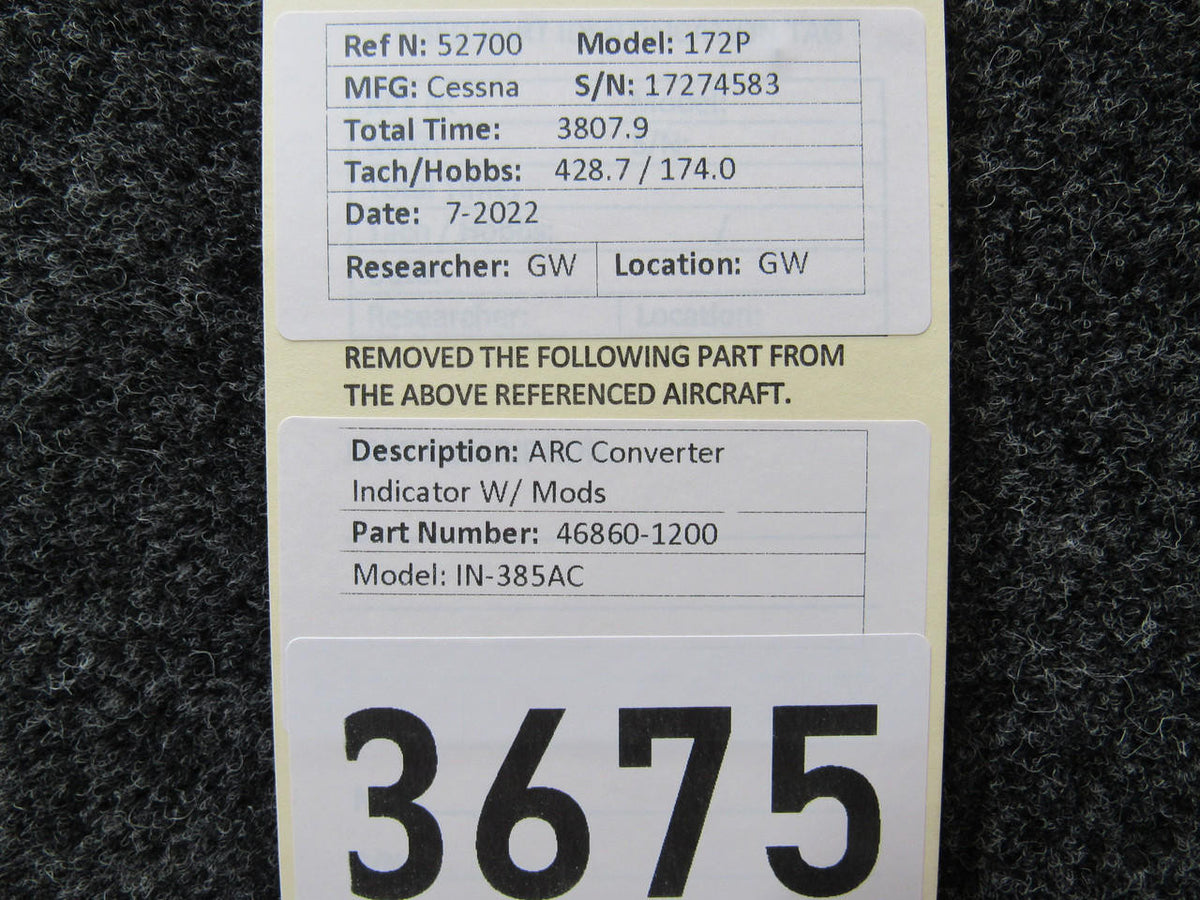 ARC 46860-1200 ARC IN-385AC Converter Indicator W/ Mods