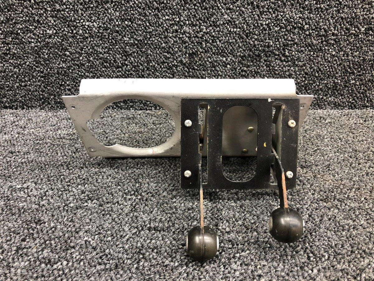 96-324055-33 / 96-324055-35 Beechcraft E-55 Cowl Flap Control Levers W/ Support BAS Part Sales | Airplane Parts