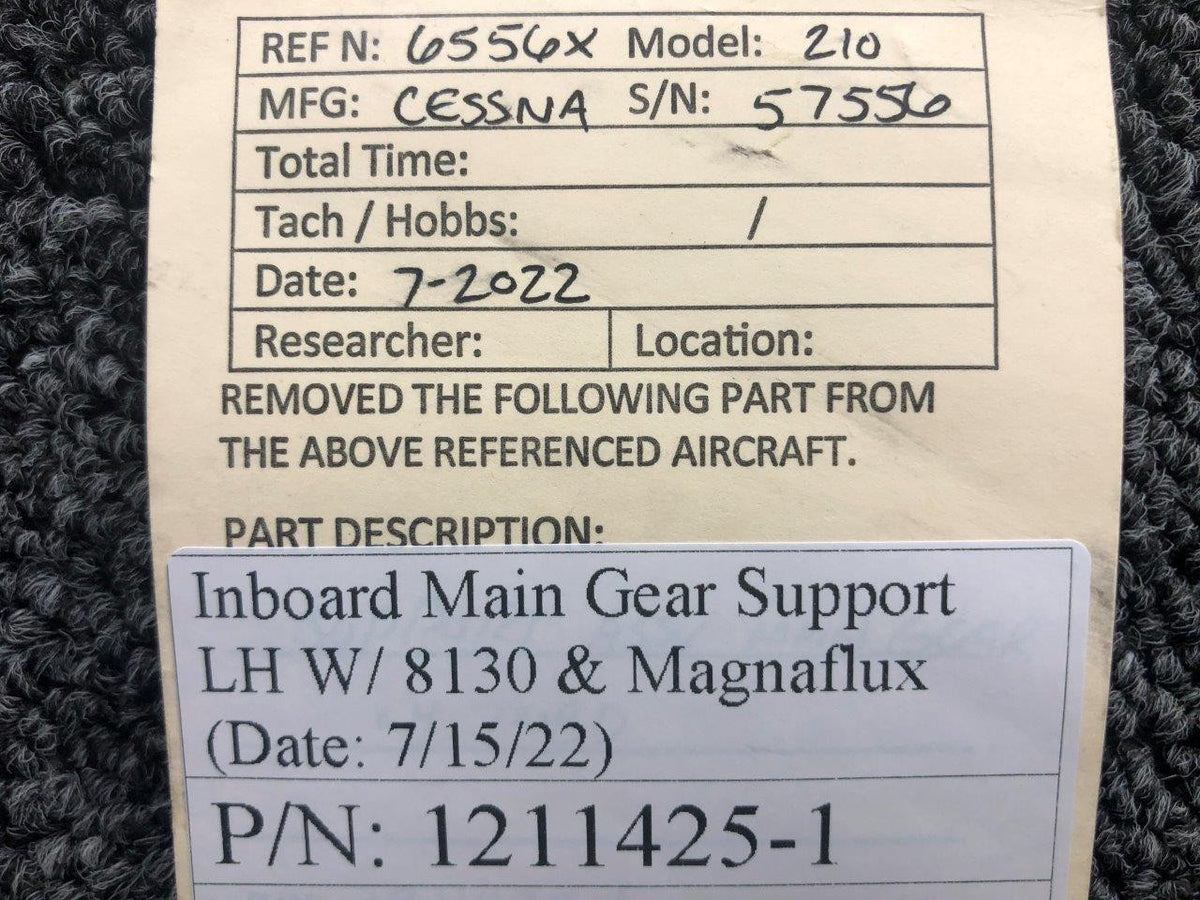 1211425-1 Cessna 210 Inboard Main Gear Wing Support LH W/ 8130 & PAI-PT-1 BAS Part Sales | Airplane Parts
