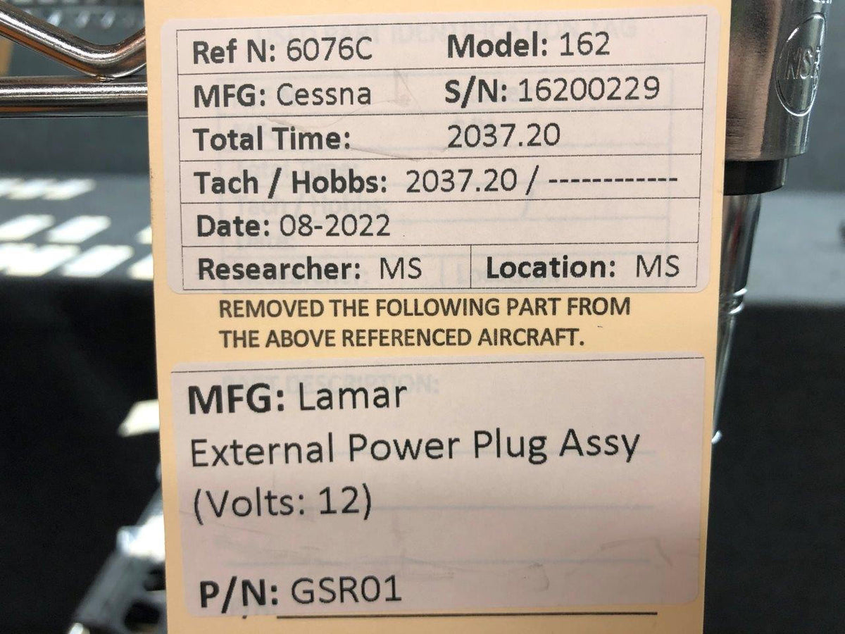 lamar GSR01 Lamar External Power Plug Assembly W/ Solenoid Volts 12