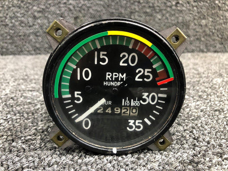 Stewart-Warner 550828 Stewart Warner Mechanical Recording Tachometer Indicator Hours 3249.20